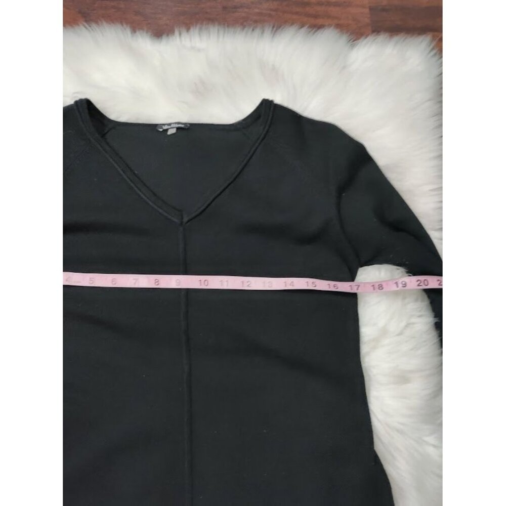 Vila Milano Long Sleeve Ribbed Knit V Neck Pullover Sweater Black Women's S / M - Picture 8 of 10